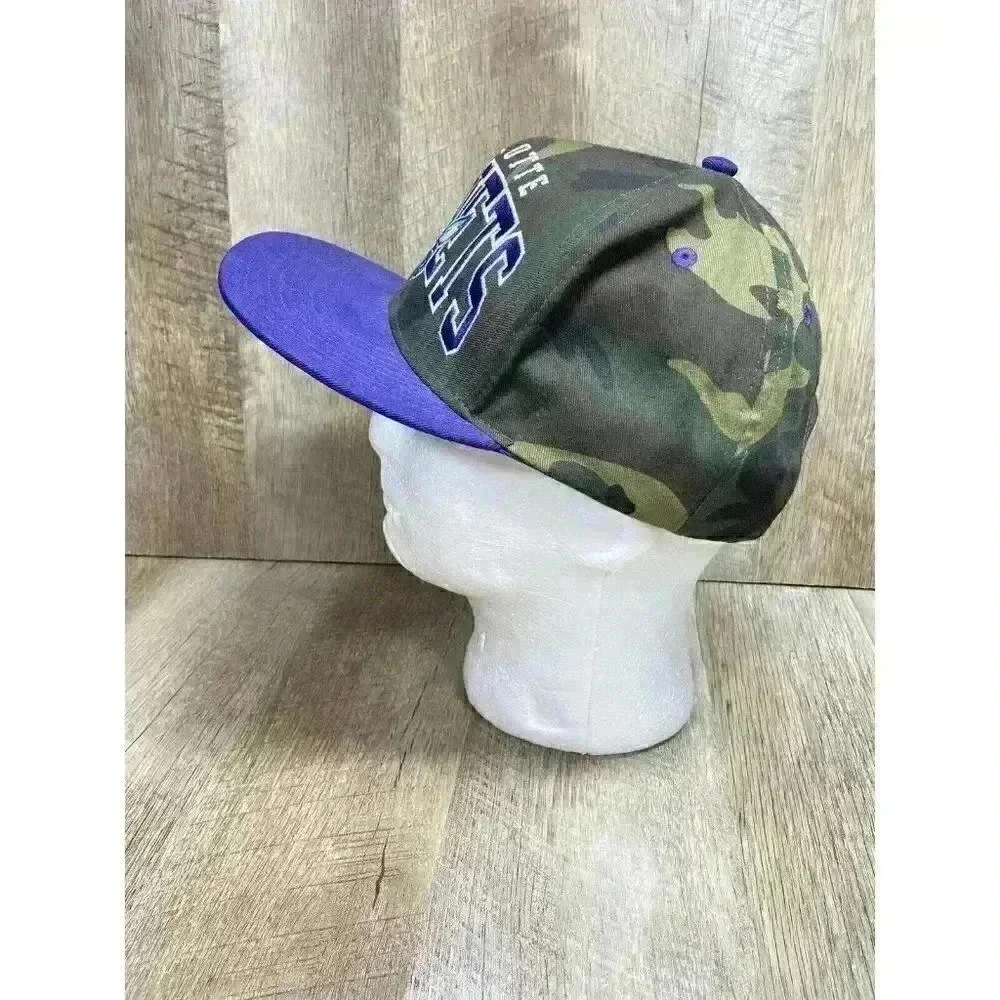 Charlotte Hornets Adidas Camo NBA Snapback Hat Cap Adjustable Spellout